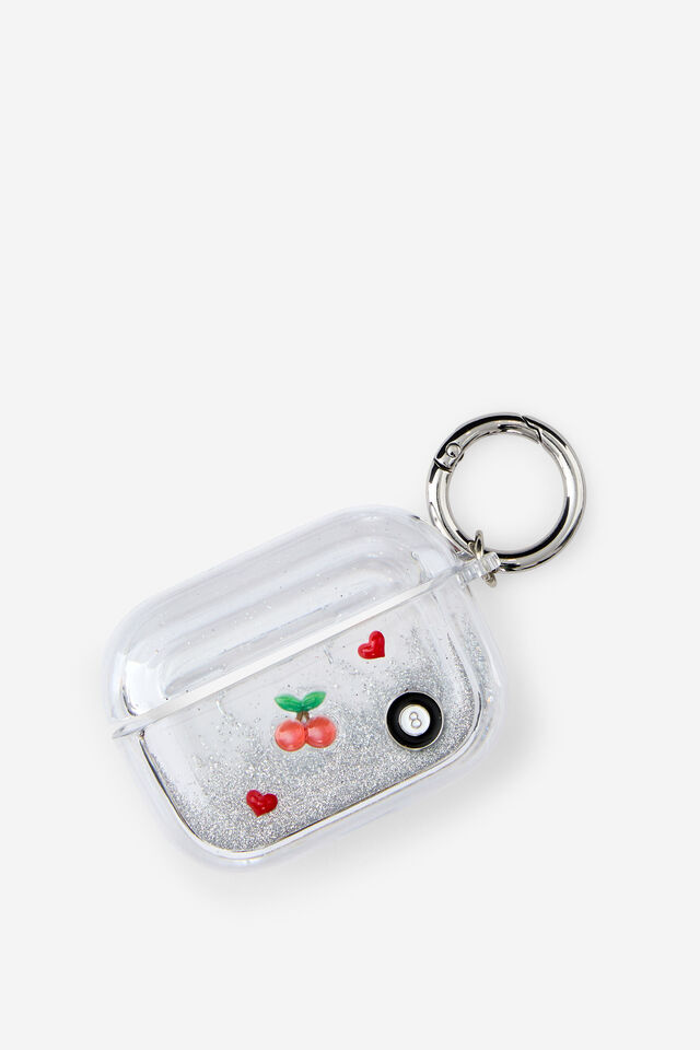 Trinket Earbud Case Pro, LUCKY GIRL / GLITTER