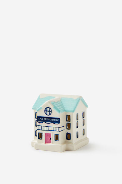 Light Up Home Ornament, TIPSY ELF SKI LODGE!