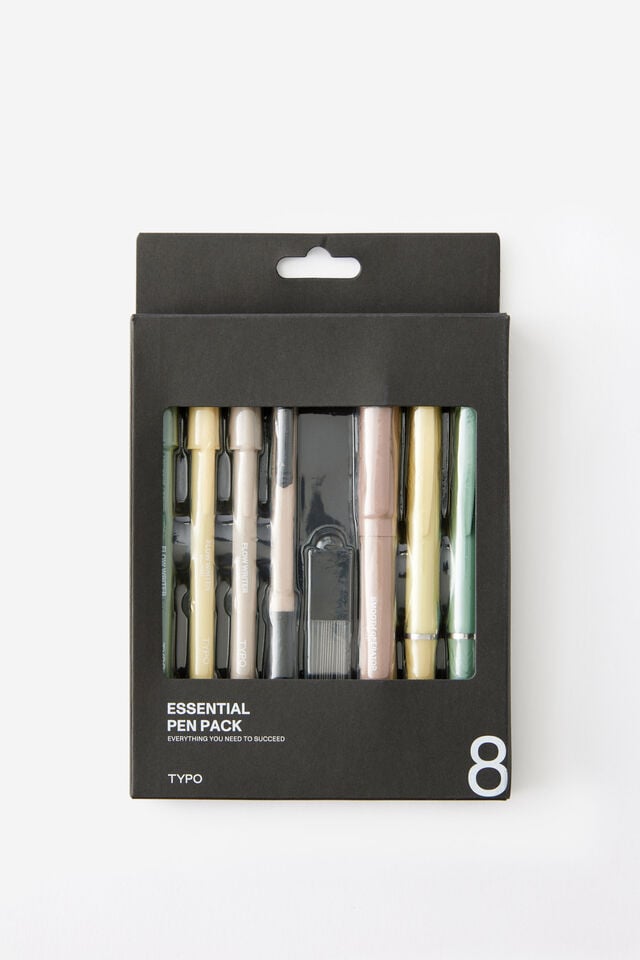 Essential Pen Pack, TYPO GREEN LEMONCELLO