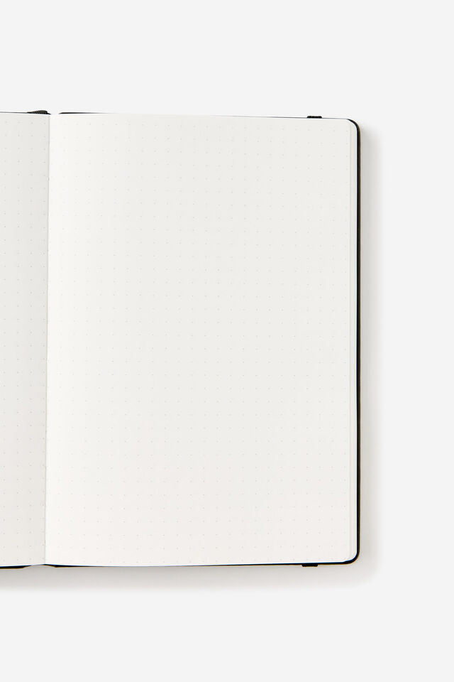 Metro A5 Hard Dot Notebook, Black