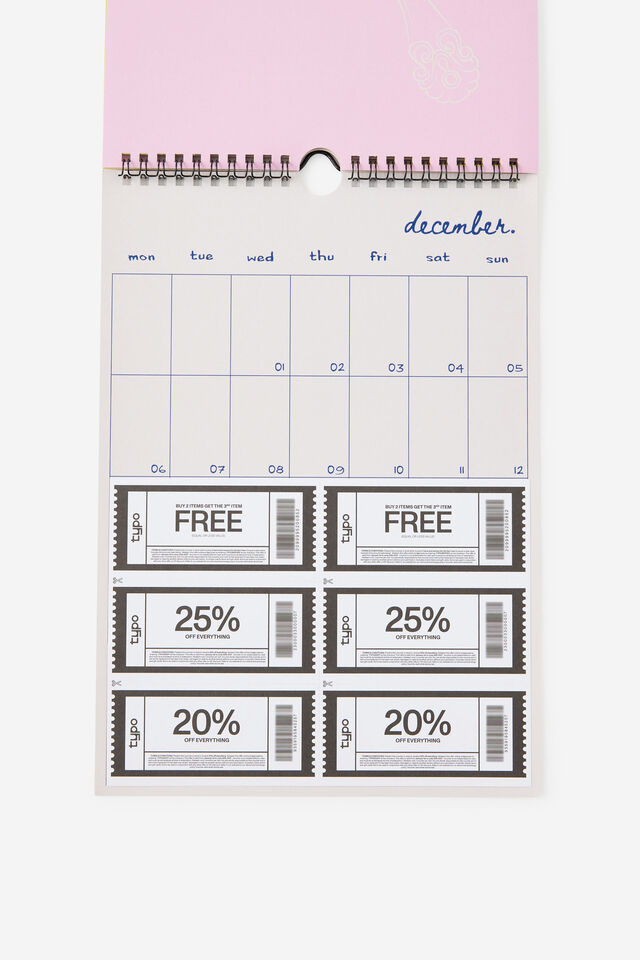 2027 Get A Date Wall Calendar, ON THE BRIGHT SIDE