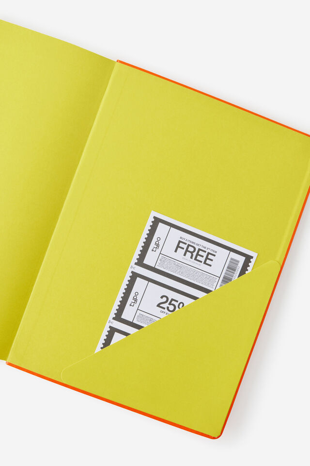 2027 A4 Daily On Schedule Diary, LAVA RED/WASABI