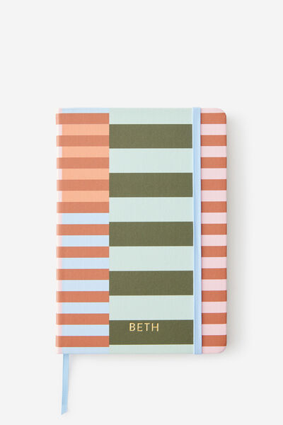 Personalised A5 Hard Lined Notetaker Notebook, MULTI SPLICE
