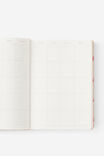 Personalised 2026 A5 Daily Hard Metro Diary, Ditsy Pansy Pink Clay - alternate image 2