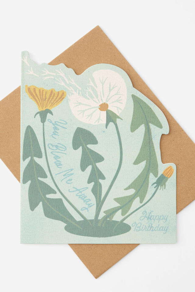 Premium Shaped Nice Card, YOU BLOW ME AWAY SHAPED