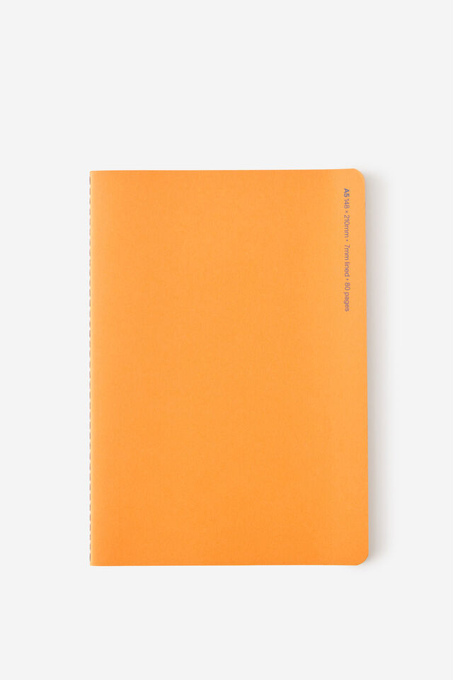 A5 Stitch Notebook, HOT SAUCE