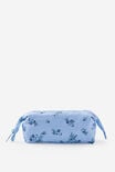Compact Canvas Pencil Case, BOUQUET DITSY BLUE SKIES - alternate image 1