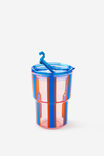 Love A Latte Glass Tumbler, STRIPE - example image 2