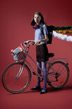 Christmas Wrapping Paper Roll, RED AND BLUE STRIPE - alternate image 2