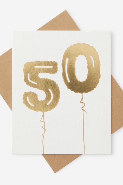 Premium Age Cards, 50 FOILED BALOON