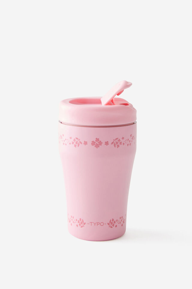 Loft Commuter Cup 350Ml, BOW DITSY STRIPE /STRAWBERRY MILK