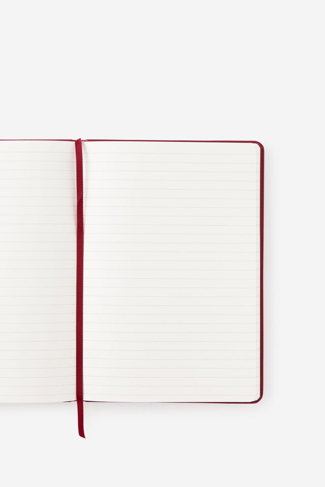 Personalised A5 Hard Lined Notetaker Notebook, CABERNET