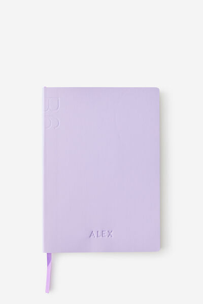 Personalised B6 Soft Cover Lined Notebook, ORCHID