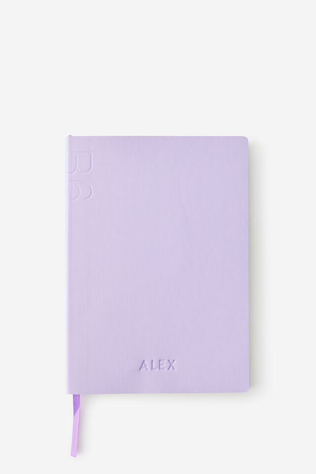 Personalised B6 Soft Cover Lined Notebook, ORCHID