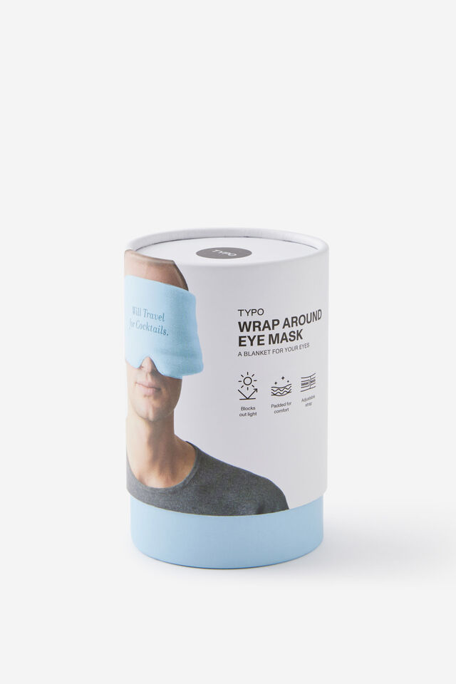 Wrap Around Eyemask, TRAVEL FOR COCKTAILS/BLUE SKIES