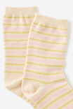 Mid Crew Socks, TANGERINE STRIPE - alternate image 2