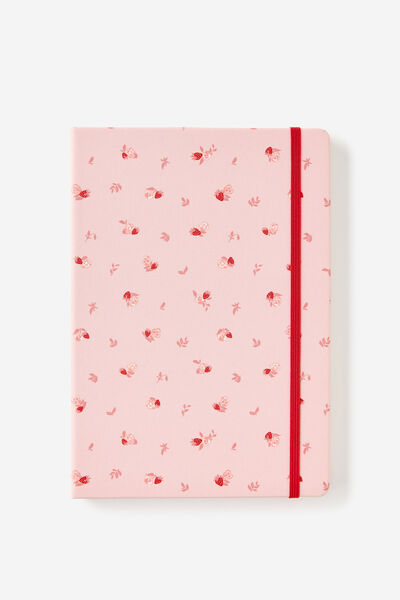 Metro B5 Hard Dot Notebook, Ditsy Pansy Pink Clay