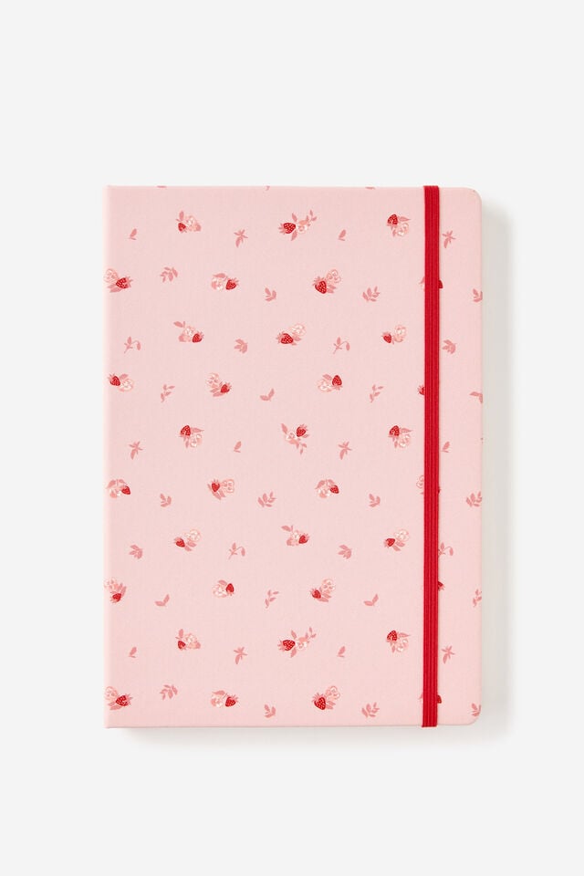 Metro B5 Hard Dot Notebook, Ditsy Pansy Pink Clay