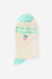 Mid Crew Socks, STRAWBERRY STRIPE - example image 3