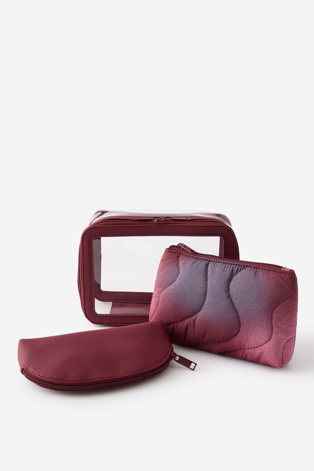 3 In 1 Cosmetic Case, DIFFUSION/CABERNET