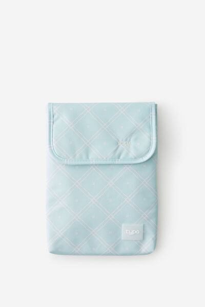 Personalised Mode 11 Inch Tablet Sleeve, MINTY GRID