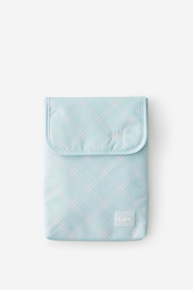 Personalised Mode 11 Inch Tablet Sleeve, MINTY GRID