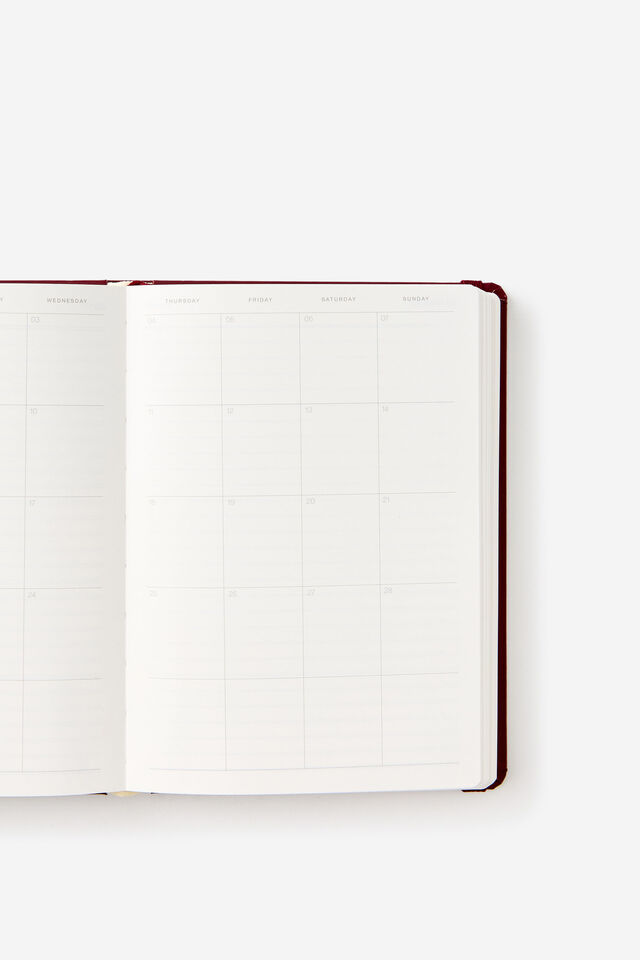 2026 B6 Daily Hard Metro Diary, Cabernet
