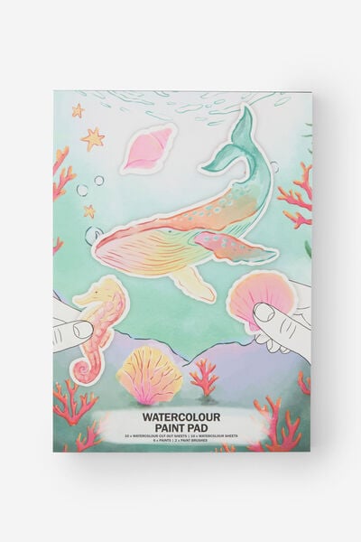 Large Watercolour Paint Pad, AQUAMARINE