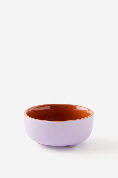 Sml Bulbous Bowl, GINGERBREAD / ORCHID