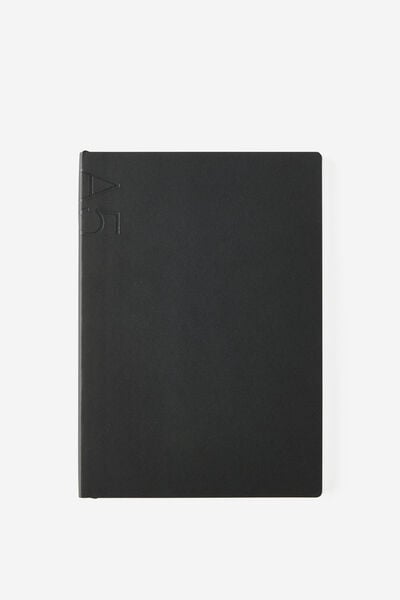 A5 Soft Cover Dot Notebook, BLACK