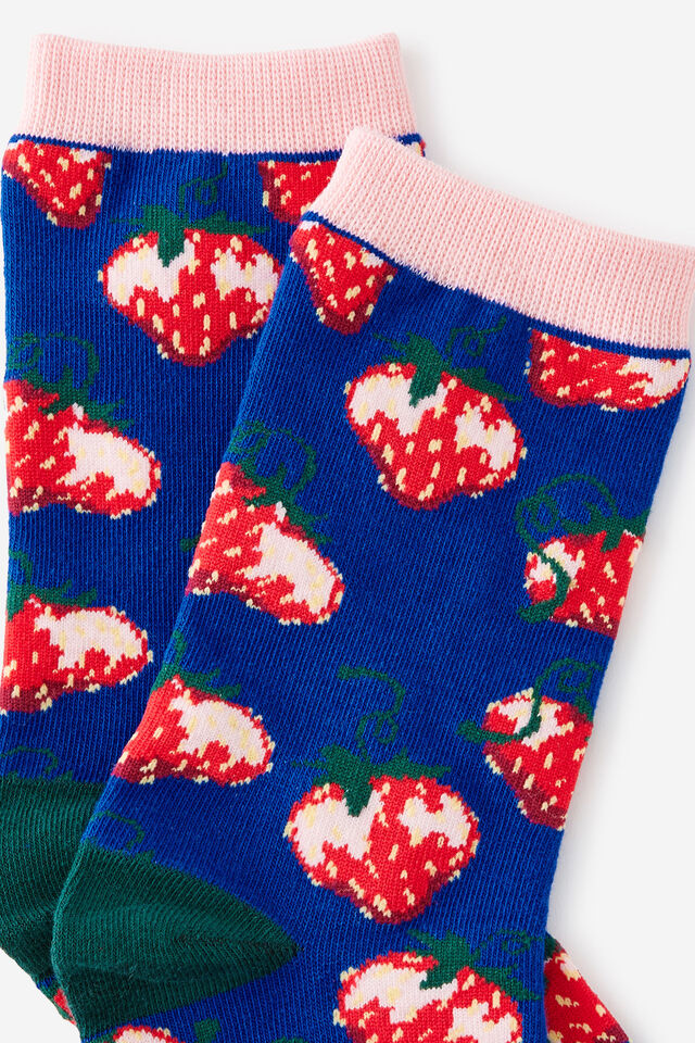 Mid Crew Socks, BERRY YARDAGE