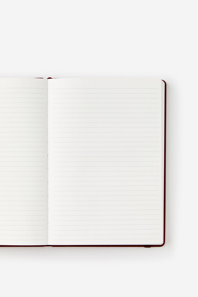 Metro A5 Hard Lined Notebook, Ditsy Pansy Pink Clay