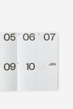 2027 A5 Weekly Open Agenda Diary, STRAWBERRY MILK/LAVA RED - example image 2