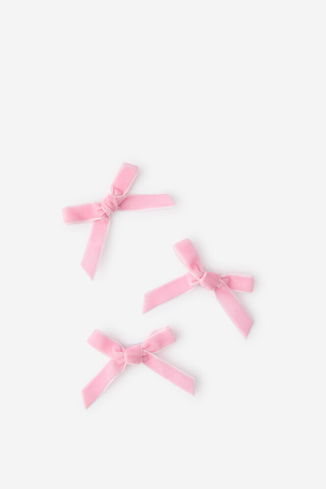 Small Bow Toppers, VELVET PINK BLOSSOM