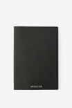 Personalised B5 Soft Cover Plain Notebook, BLACK - alternate image 1