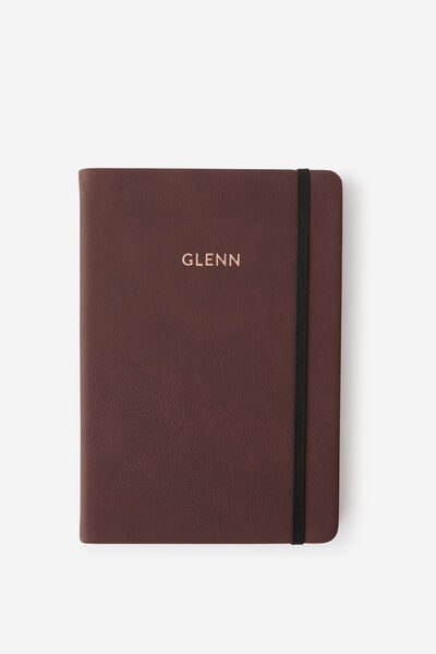 Personalised A5 Buffalo Journal, ESPRESSO