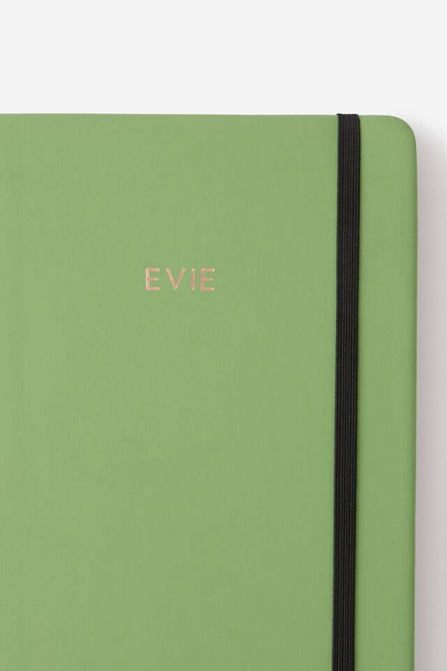 Personalised A5 Buffalo Journal, MATCHA GREEN SM