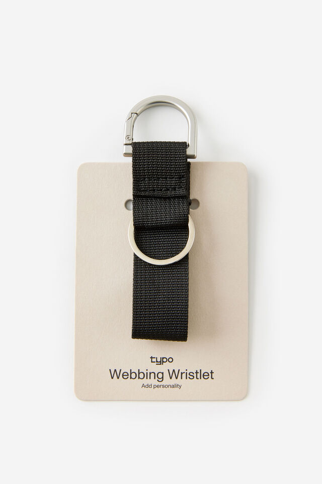 Webbing Wristlet, BLACK