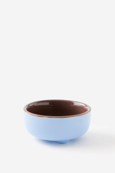 Sml Bulbous Bowl, ESPRESSO / BLUE SKIES