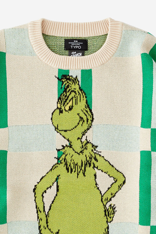 Grinch Christmas Jumper, LCN DRS GRINCH GREEN & MINT