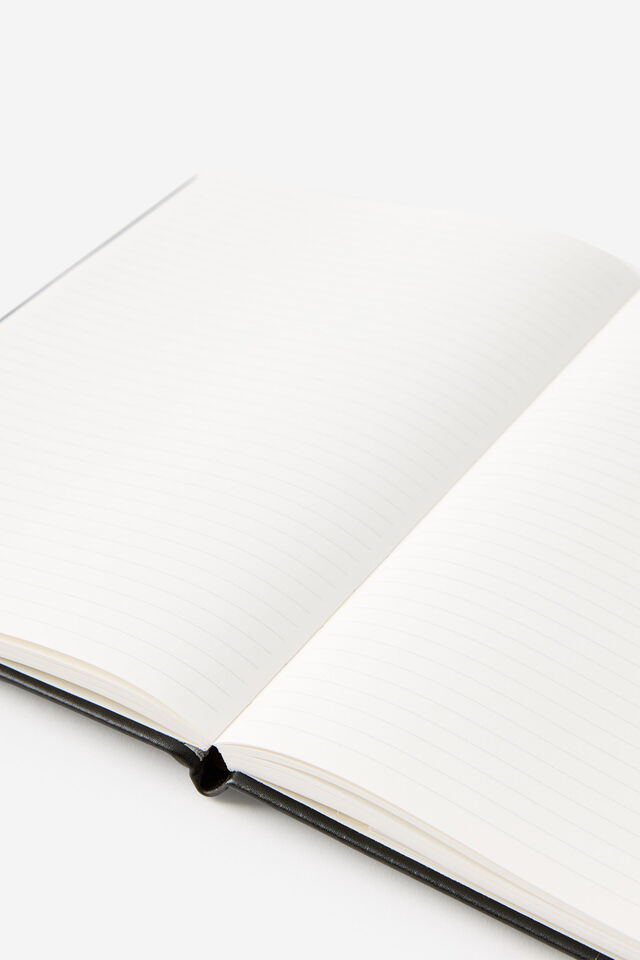 Metro B5 Hard Lined Notebook, Black