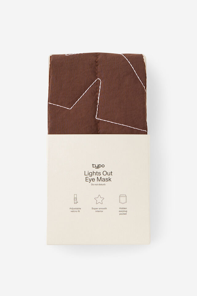 Lights Out Eye Mask, ESPRESSO STAR
