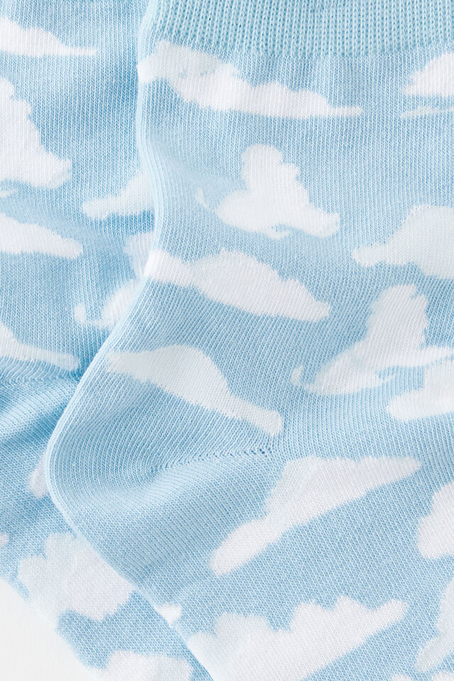 Mid Crew Socks, CLOUDS BLUE YDG