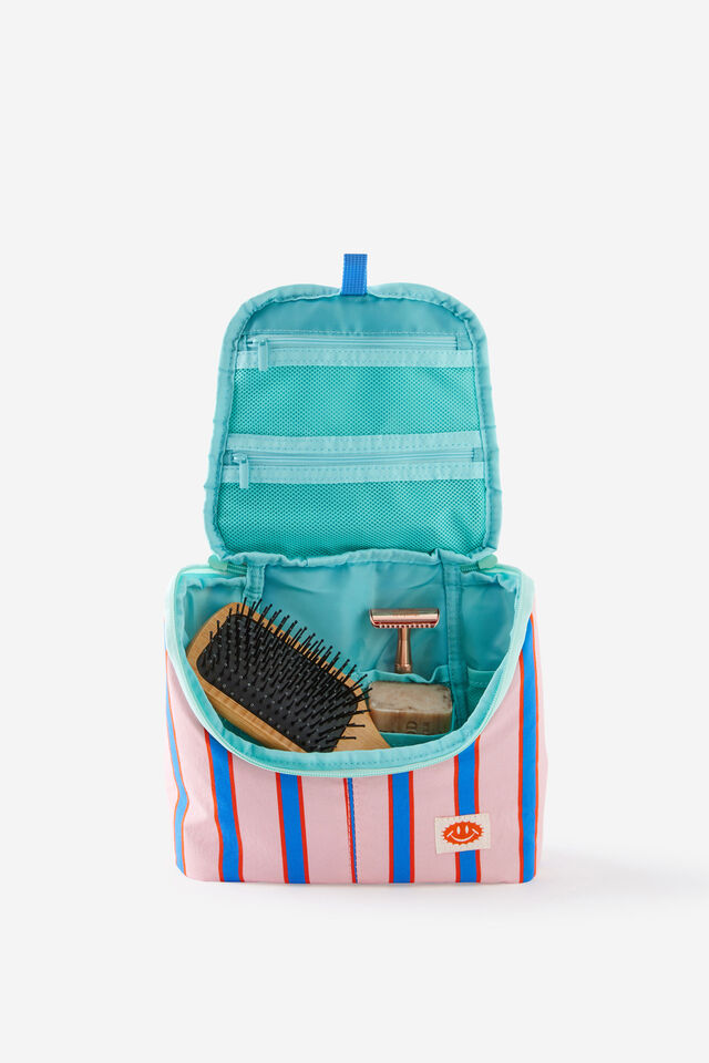 Hanging Toiletry, SUMMER STRIPE PINK