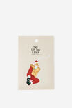 Die Cut Gift Tag 5Pk, NAUGHTY SANTA - example image 3