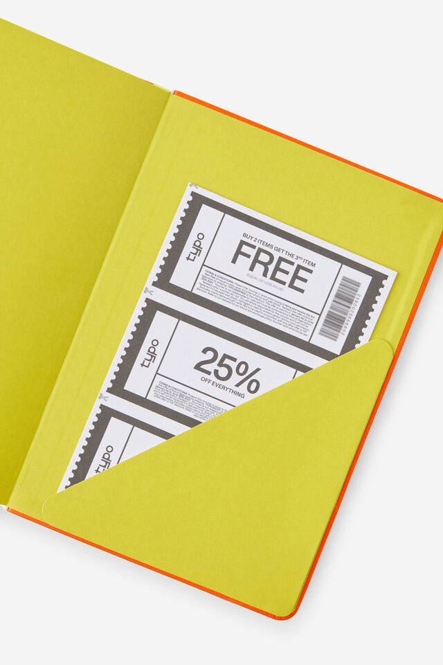 2027 A5 Weekly On Schedule Diary, LAVA RED/WASABI