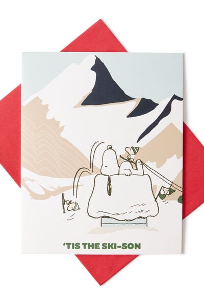 Christmas Card 2026, LCN PEA SNOOPY TIS THE SKI SEASON