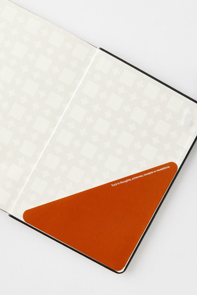 A5 Hard Cover Grid Notebook, BLACK