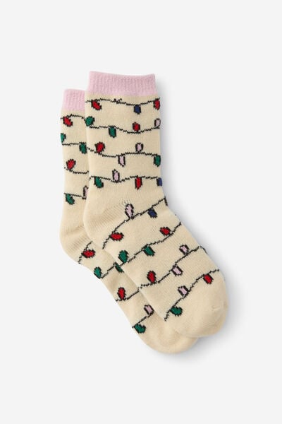 Christmas Slipper Sock, CHRISTMAS LIGHT
