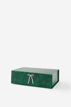 Medium Magnetic Flat Pack Box, GREEN & PINK BOWS - alternate image 1